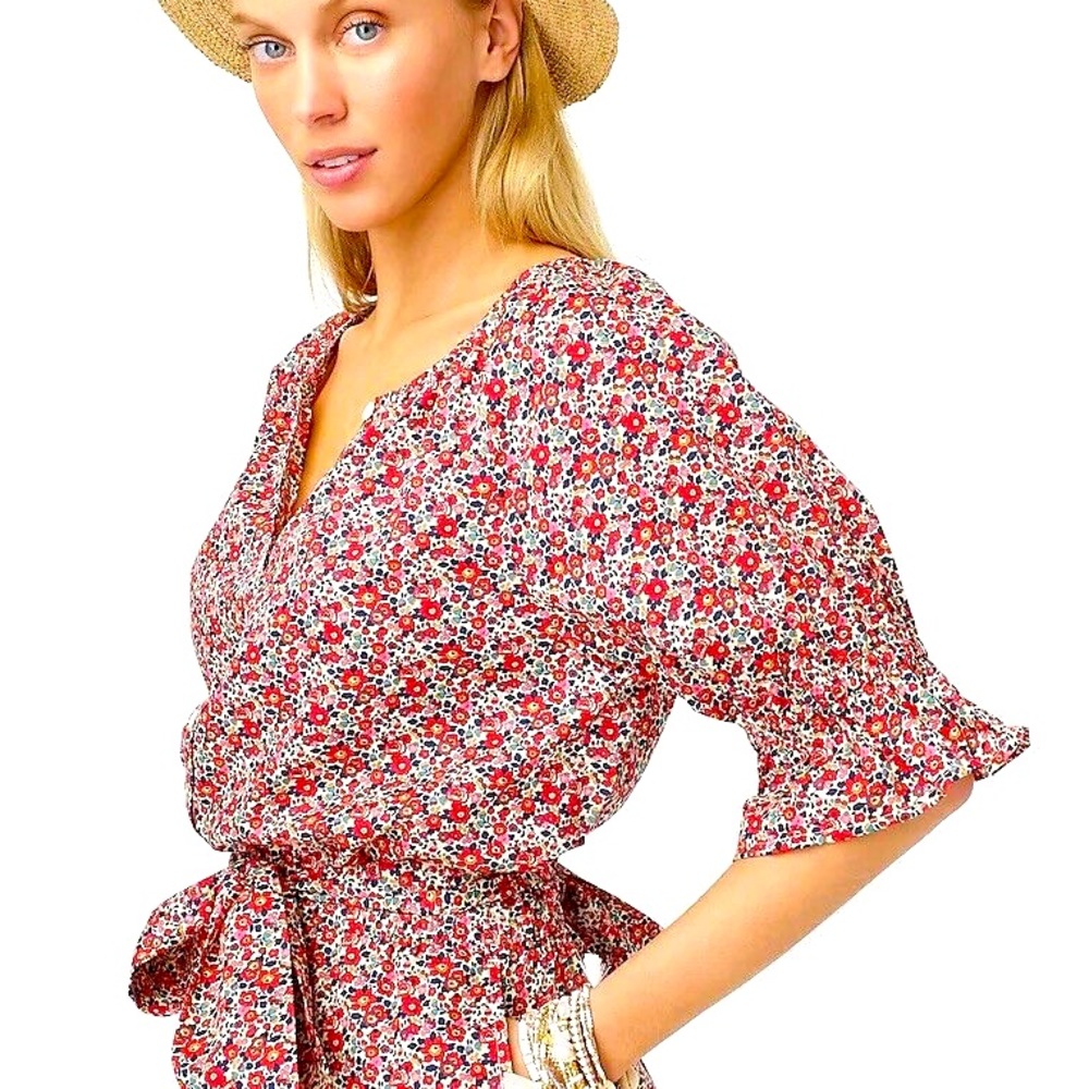 JCrew belted romper, Size L, NWT